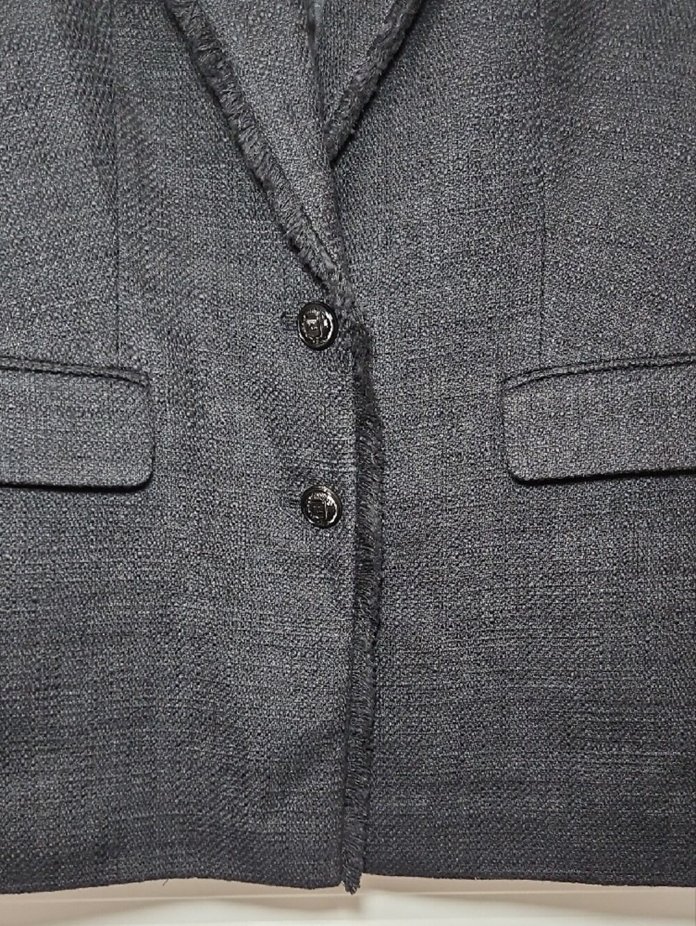 Karl Lagerfeld Paris Black Tweed Blazer Size 6 New Women's Careerwear Layering - Picture 4 of 11